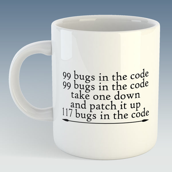 99 Bugs in the Code, Office Humour Mug