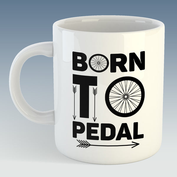 Born To Pedal Cycling Mug (Also Available with Coaster)