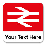 BR Railway Station Sign Design Mug / Coaster - PERSONALISED