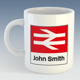 BR Railway Station Sign Design Mug / Coaster - PERSONALISED