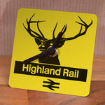 Highland Rail Sign - Small desk clock