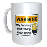 Cranks - Warning May Suddenly Start Talking About Trains Mug - Class 20/26/37/40/42/45/47/50/52/55