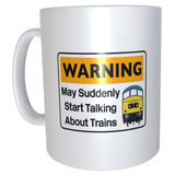 Cranks - Warning May Suddenly Start Talking About Trains Mug - Class 20/26/37/40/42/45/47/50/52/55