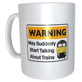 Cranks - Warning May Suddenly Start Talking About Trains Mug - Class 20/26/37/40/42/45/47/50/52/55
