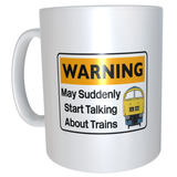 Cranks - Warning May Suddenly Start Talking About Trains Mug - Class 20/26/37/40/42/45/47/50/52/55