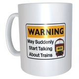 Cranks - Warning May Suddenly Start Talking About Trains Mug - Class 20/26/37/40/42/45/47/50/52/55