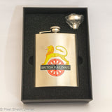 7oz Hip Flask - BR Lion and Wheel