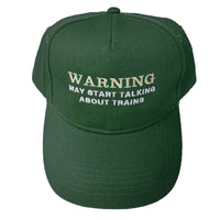 Warning May Start Talking About Trains Humour Baseball Cap