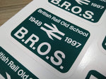 British Rail Old School (BROS) vinyl sticker
