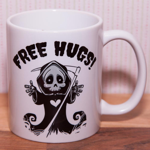 Grim Reaper Free Hugs Mug (Also Available as Gift Set)