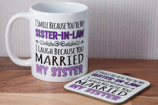 Sister in Law Humour Mug - Same Sex Couple Gift (Also Available as Gift Set)