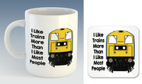 I like trains more than I like most people Mug / Coaster - Class 20