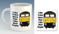 I like trains more than I like most people Mug / Coaster - Class 47