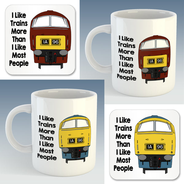 I like trains more than I like most people Mug / Coaster - Class 52