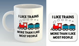 Cranks - I Like Trains More than I like most people - Mug/Coaster set (Also available individually)