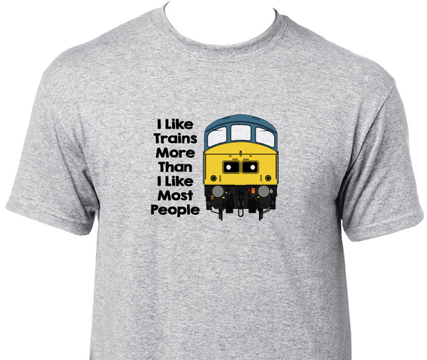 I Like Trains More Than I Like Most People - Class 45 Printed T-Shirt