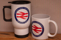 Proud to have worked for British Rail - Ceramic / Stainless Travel Mug