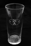Engraved Railway Pint Glass - BR Shed Plate design. ANY depot available.