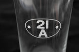Engraved Railway Pint Glass - BR Shed Plate design. ANY depot available.
