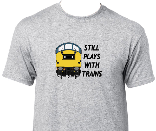 Still Plays With Trains - Class 40 Printed T-Shirt
