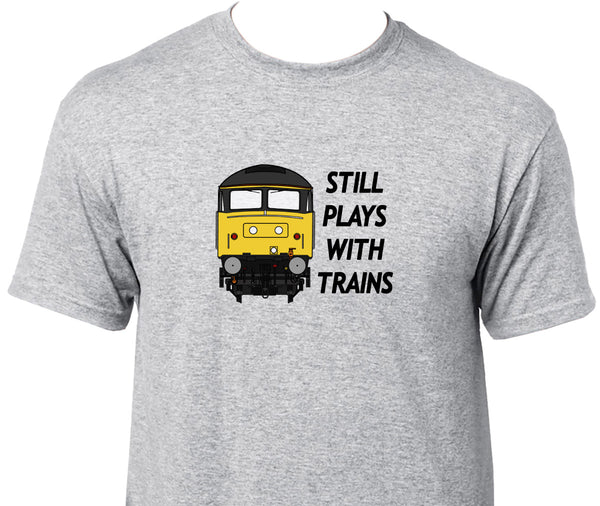 Still Plays With Trains - Class 47 Printed T-Shirt