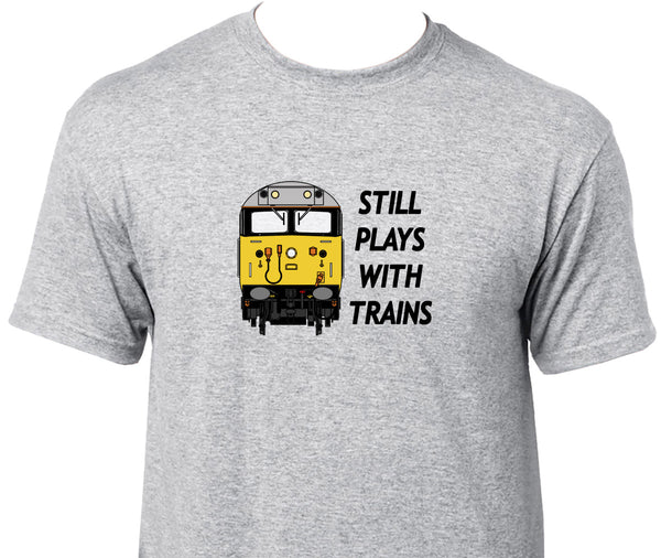 Still Plays With Trains - Class 50 Printed T-Shirt