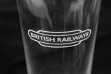Engraved Railway Pint Glass - British Railways Totem