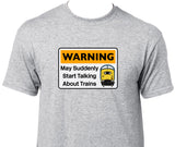 Warning May Suddenly Start Talking About Trains - Class 55 Printed T-Shirt