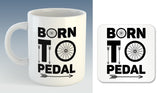 Born To Pedal Cycling Mug (Also Available with Coaster)