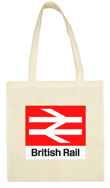 Cotton Shopping Tote Bag - British Rail Sign