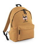 Dog face embroidered Kids/Adult fashion backpack - Personalised with Name