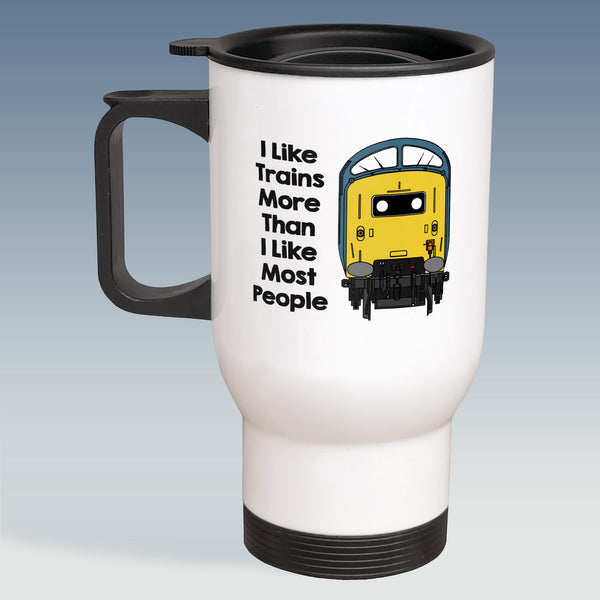 Travel Mug - I Like Trains more than Most People - Class 55