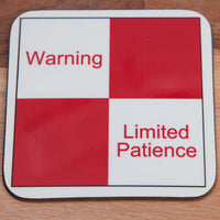 Cranks - Warning - Limited Patience - Mug/Coaster