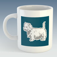 West Highland Terrier / Scottie Dog Logo - Rail Sign Mug/Coaster