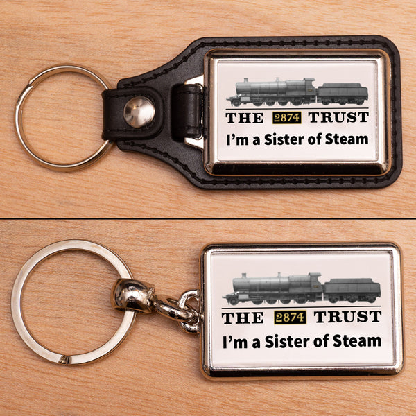2874 Trust 'I'm a Sister of Steam' Keyrings - Choose PU Leather or Metal