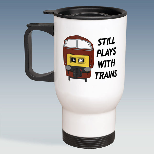 Travel Mug - Still Plays With Trains - Class 52 Maroon