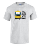 Still Plays With Trains - HST (BR Blue) Printed T-Shirt