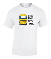 Still Plays With Trains - HST (BR Blue) Printed T-Shirt