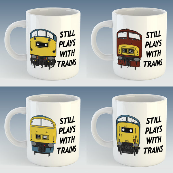 Still plays with trains Mug / Coaster - Class 20/26/37/40/42/45/47/50/52/55/HST