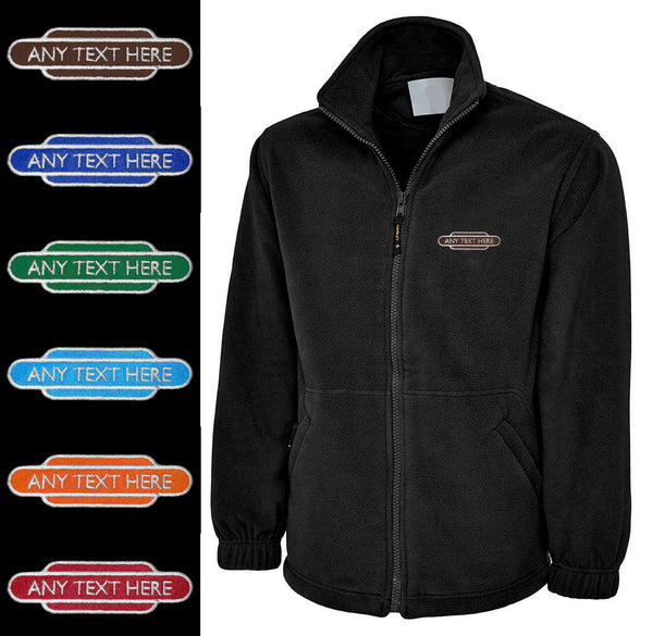 British Rail Totem fleece - 6 Totem Colours Available - PERSONALISED