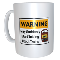Cranks - Warning May Suddenly Start Talking About Trains Mug - Class 20/26/37/40/42/45/47/50/52/55