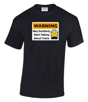 Warning May Suddenly Start Talking About Trains - Class 37 Printed T-Shirt
