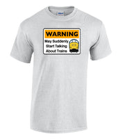 Warning May Suddenly Start Talking About Trains - Class 37 Printed T-Shirt