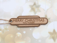 Rude Railway Totem Christmas Gift Tags - Various